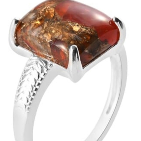 Matrix Fire Red Opal Sterling Silver Ring Sz 9! 🔥 - Picture 4 of 7